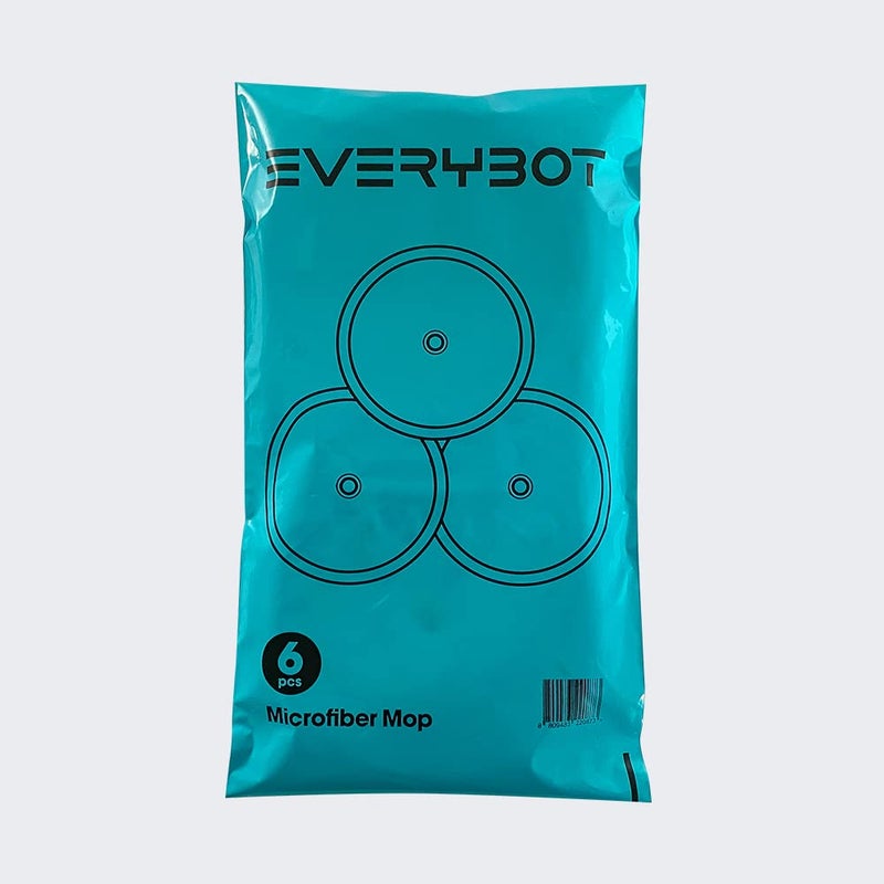 EVERYBOT Replacement Accessory of Three-Spin and Edge, Washable Microfiber Mop Pads for Robot (6pcs) - Image 3